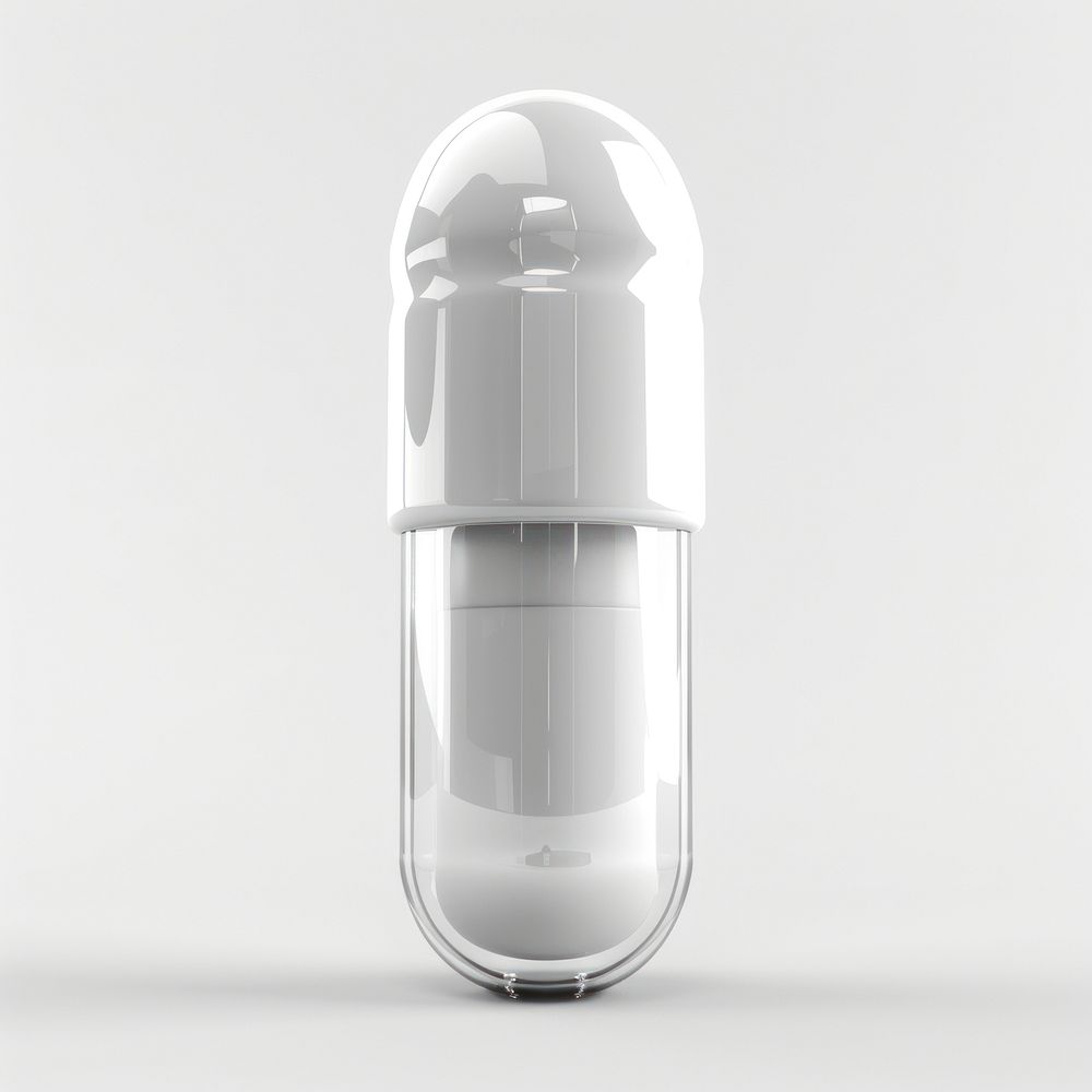 Empty medicine capsule electronics medication bottle.