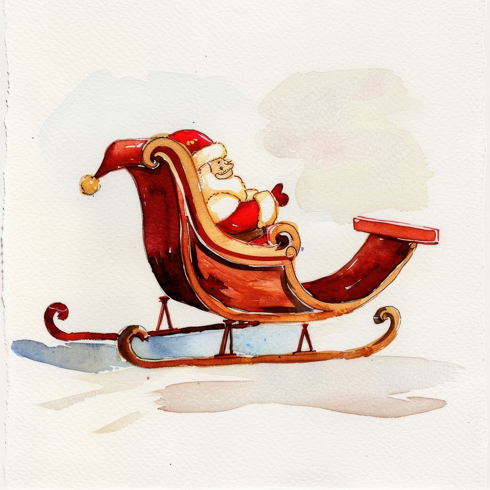 Santa sleigh furniture sled smoke pipe.