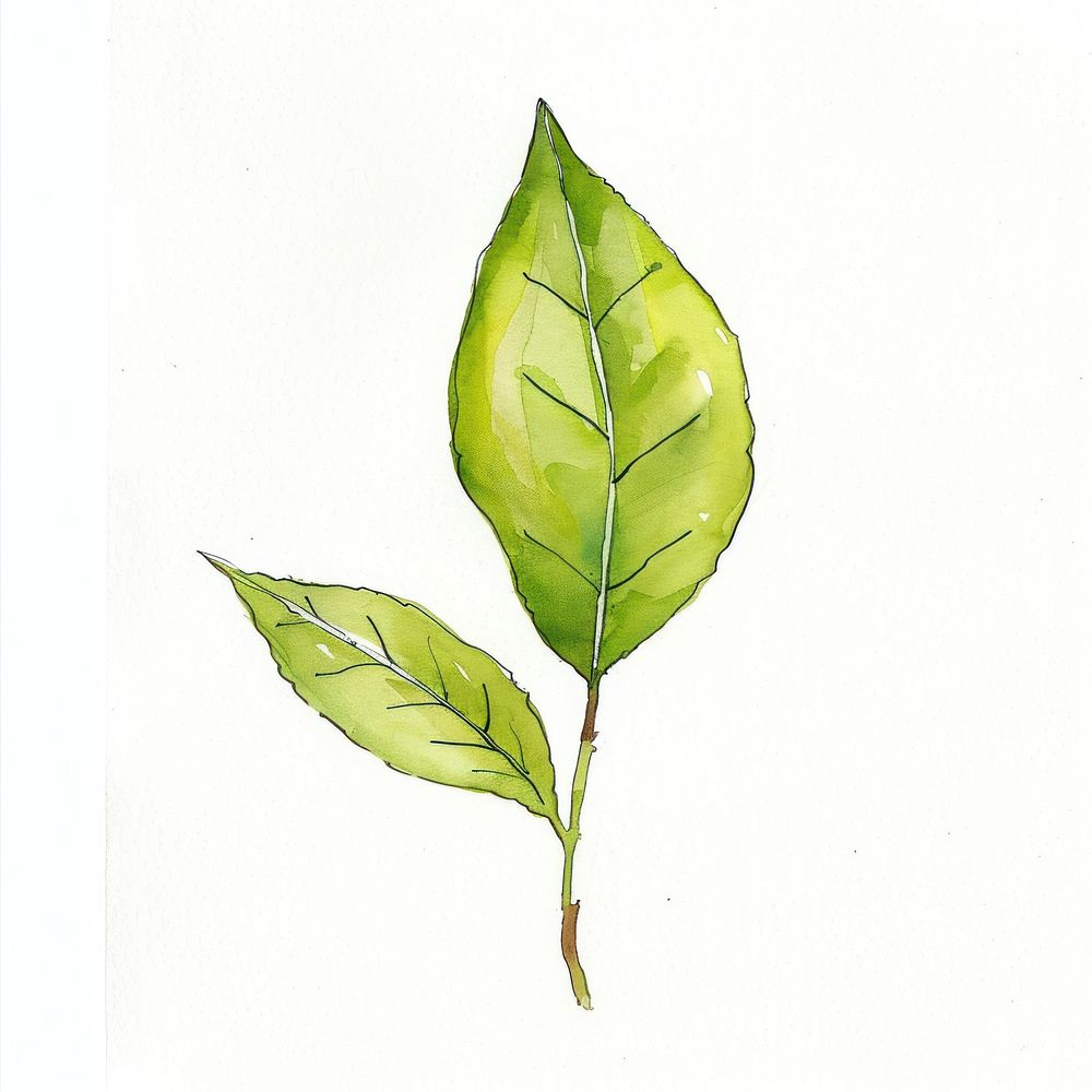 Tea leaf annonaceae plant tree.