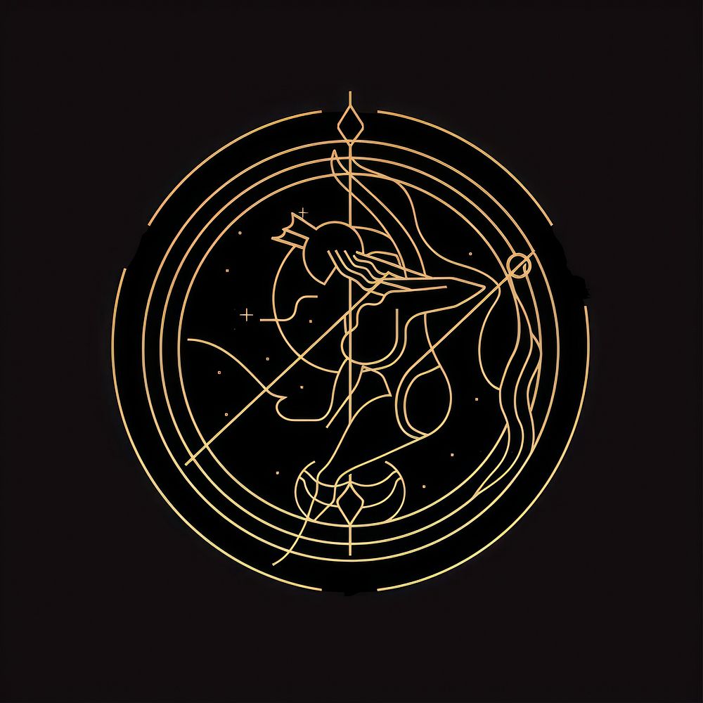 Sagittarius zodiac sign logo astronomy outdoors.