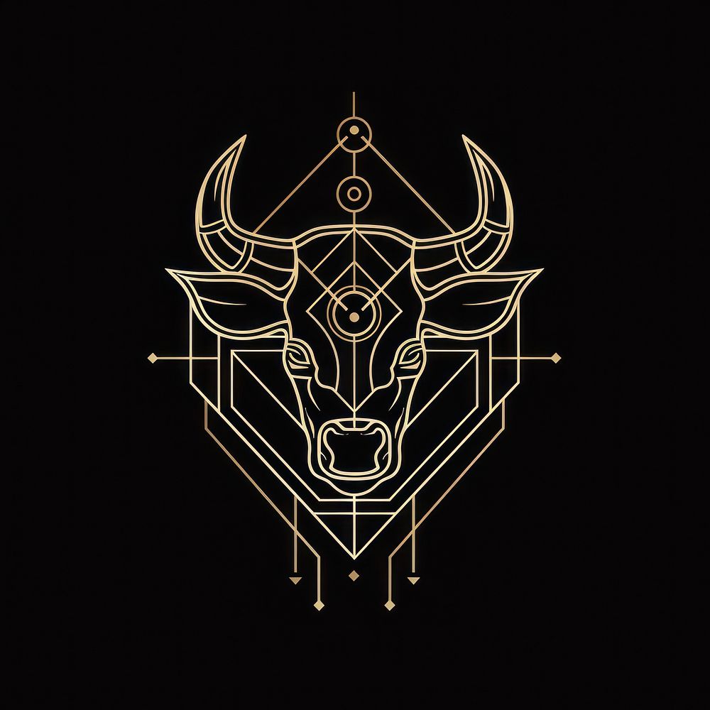 Taurus zodiac sign logo chandelier weaponry.