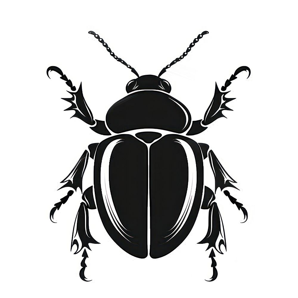 Beetle invertebrate chandelier stencil.
