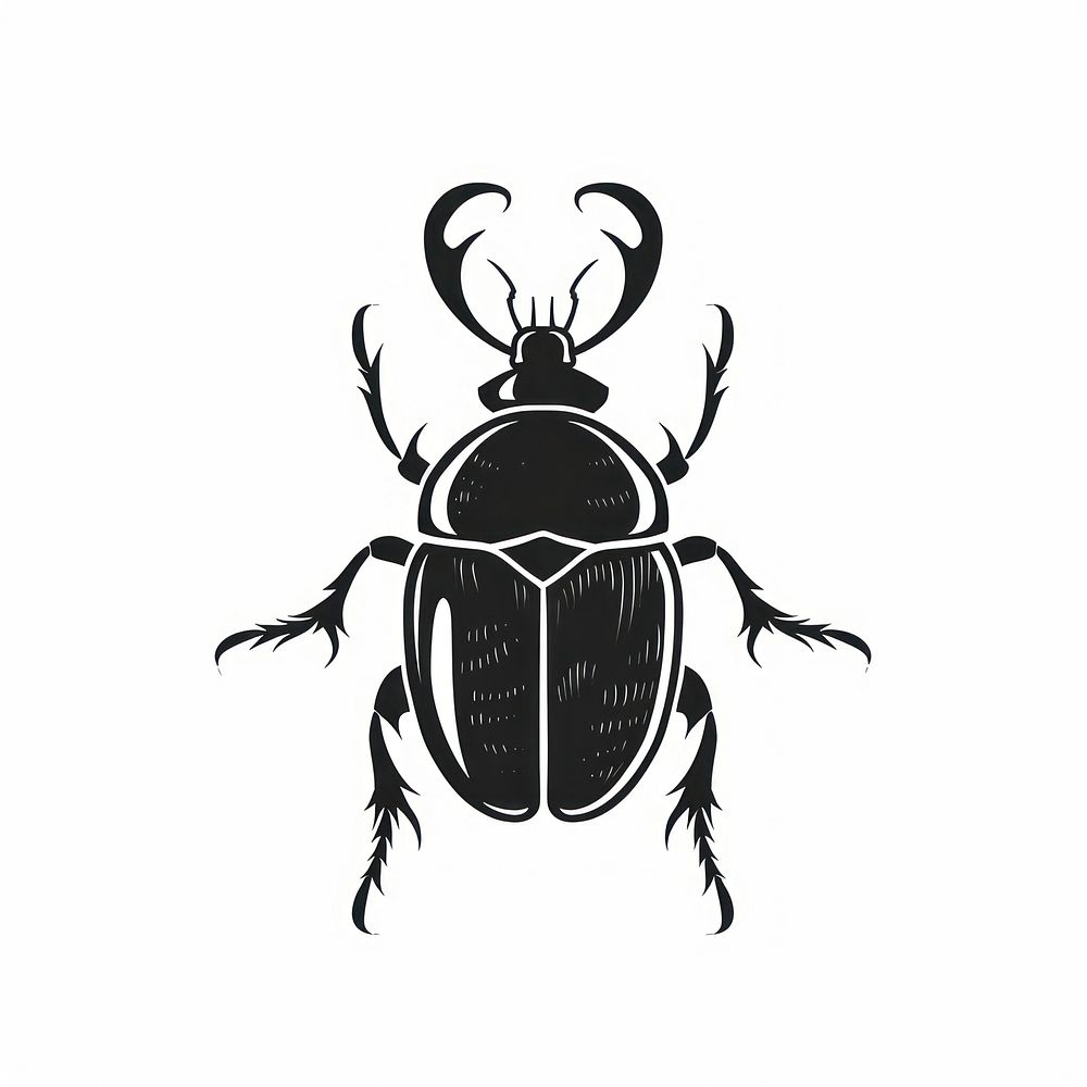 Beetle invertebrate stencil bonfire.