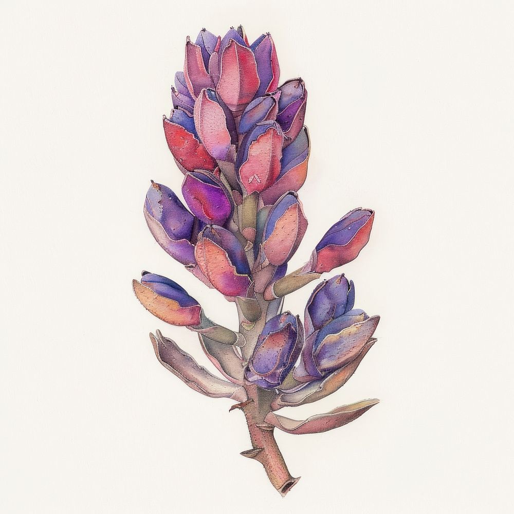 Succulant astragalus lavender blossom.
