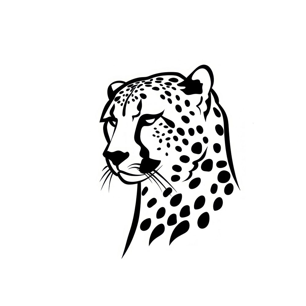 Cheetah wildlife stencil panther.