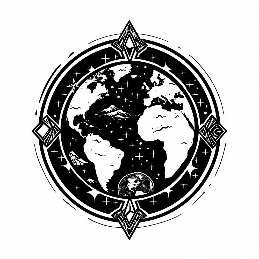 Earth logo emblem symbol.
