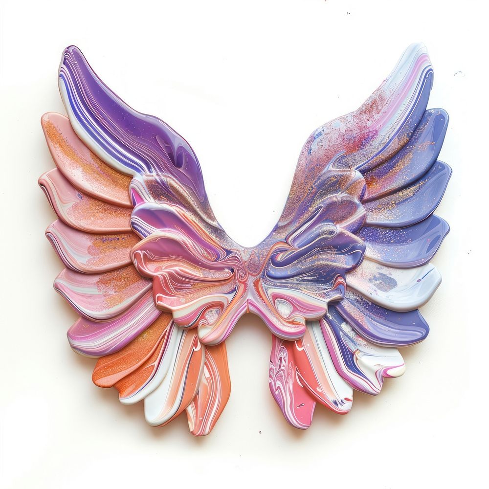 Acrylic pouring amgel wing accessories accessory gemstone.