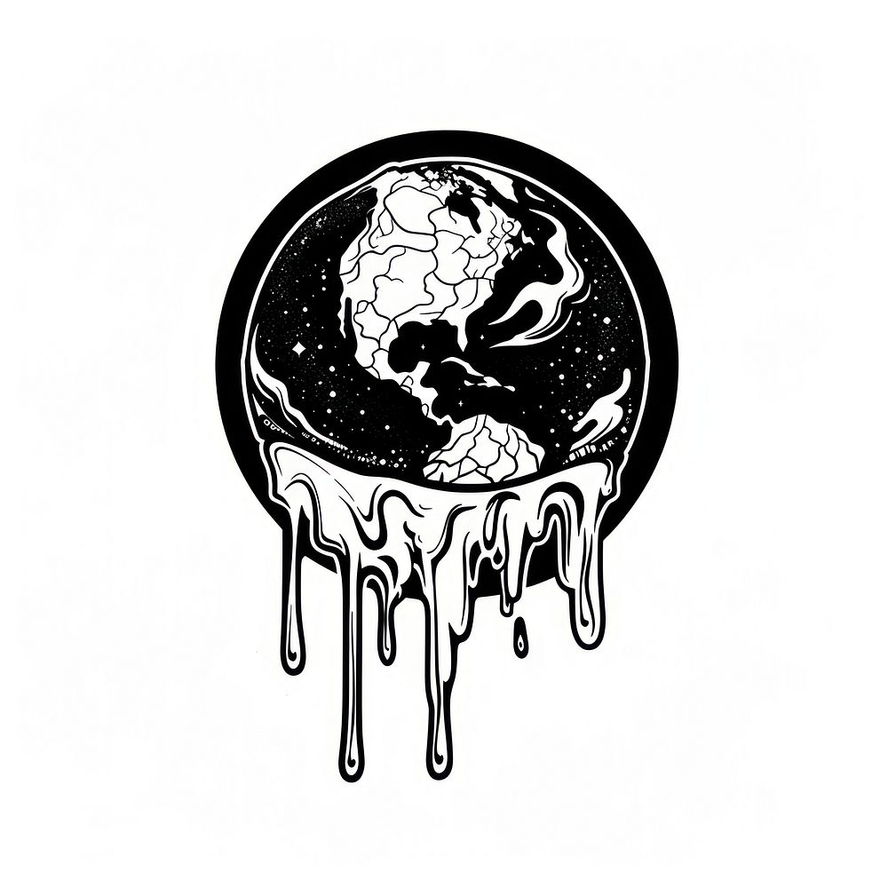 Melting earth logo.