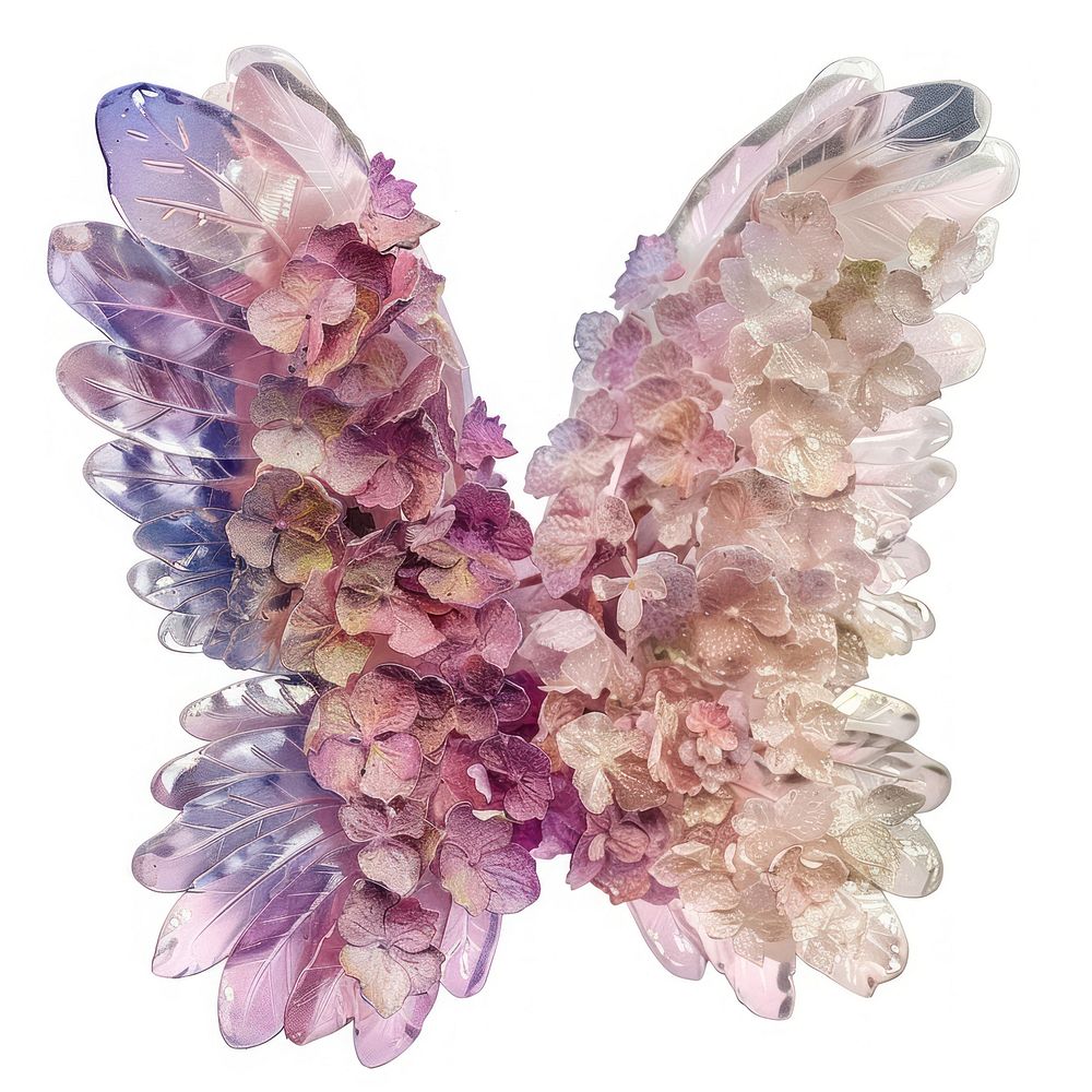 Flower resin angel wing shaped accessories accessory gemstone.