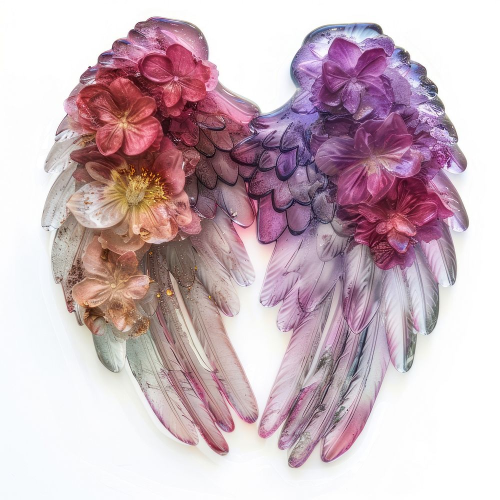 Flower resin angel wing shaped accessories accessory blossom.