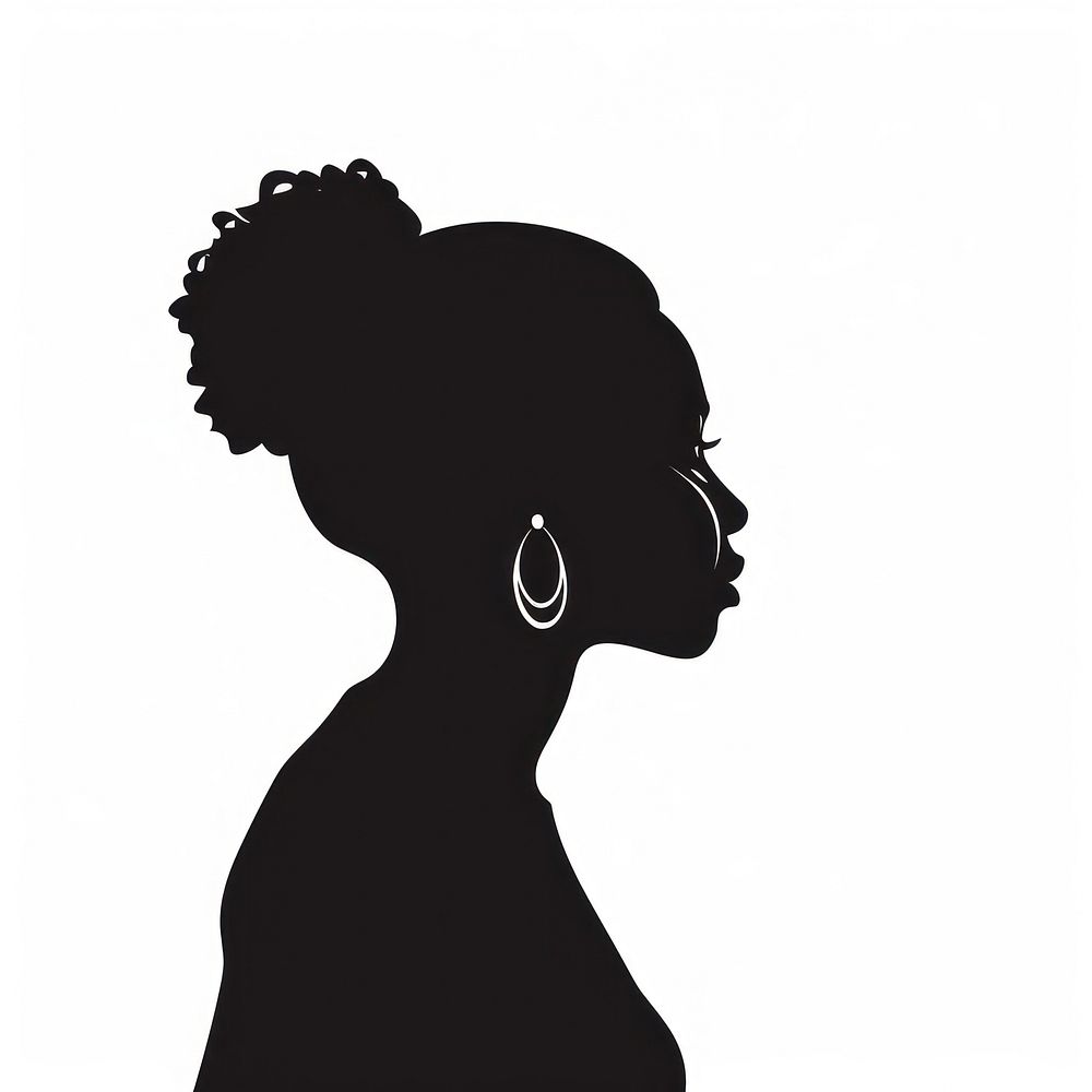 African American woman silhouette accessories accessory.