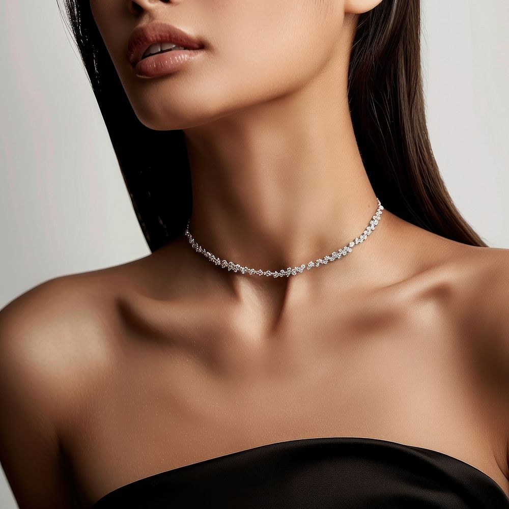 A luxury diamond necklace woman accessories accessory.