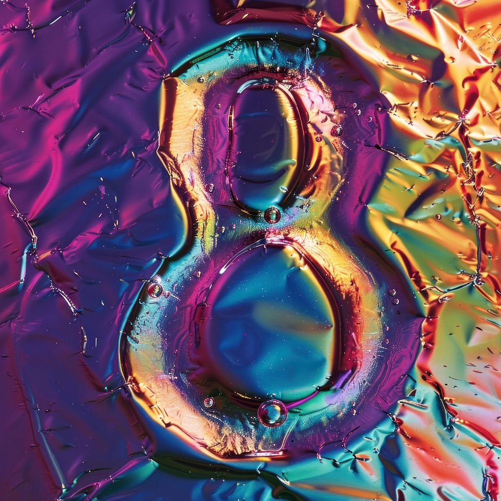 Number 8 number foil aluminium. | Free Photo - rawpixel