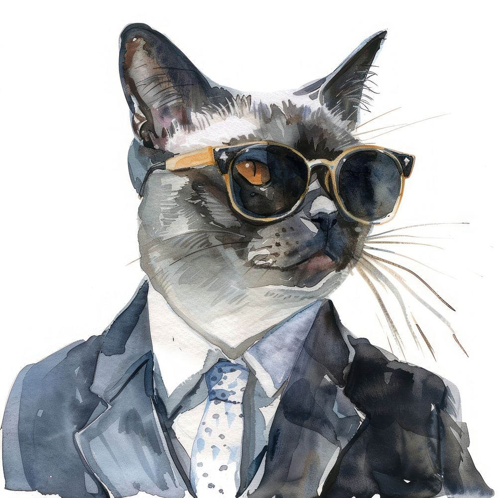 Glasses art cat accessories.