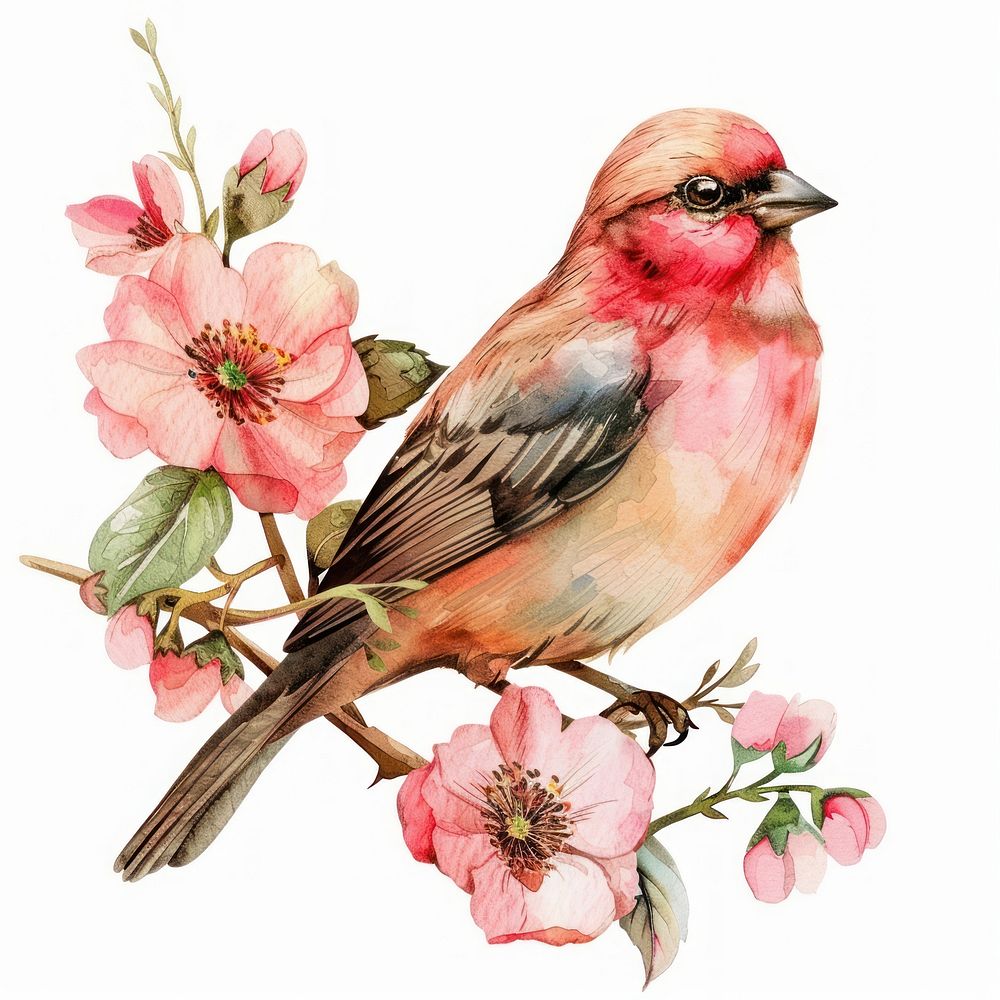 Flower bird blossom animal.