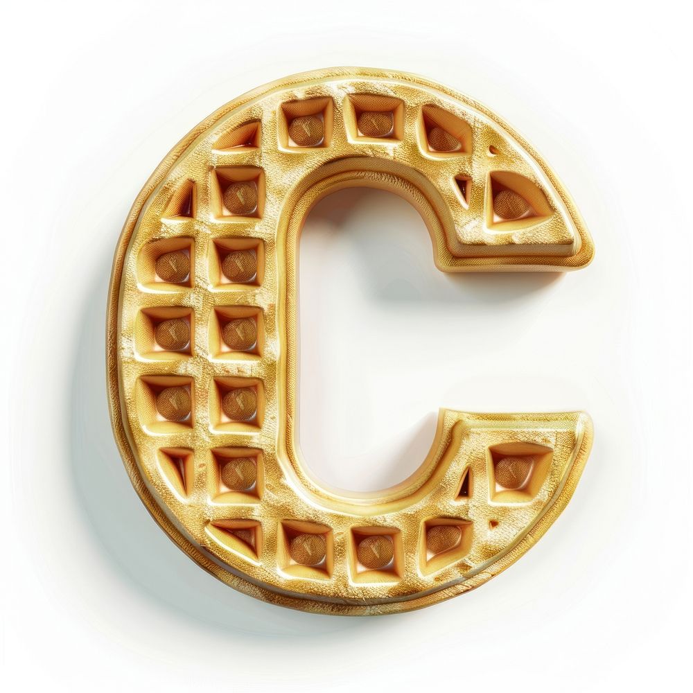 Letter C waffle confectionery accessories.