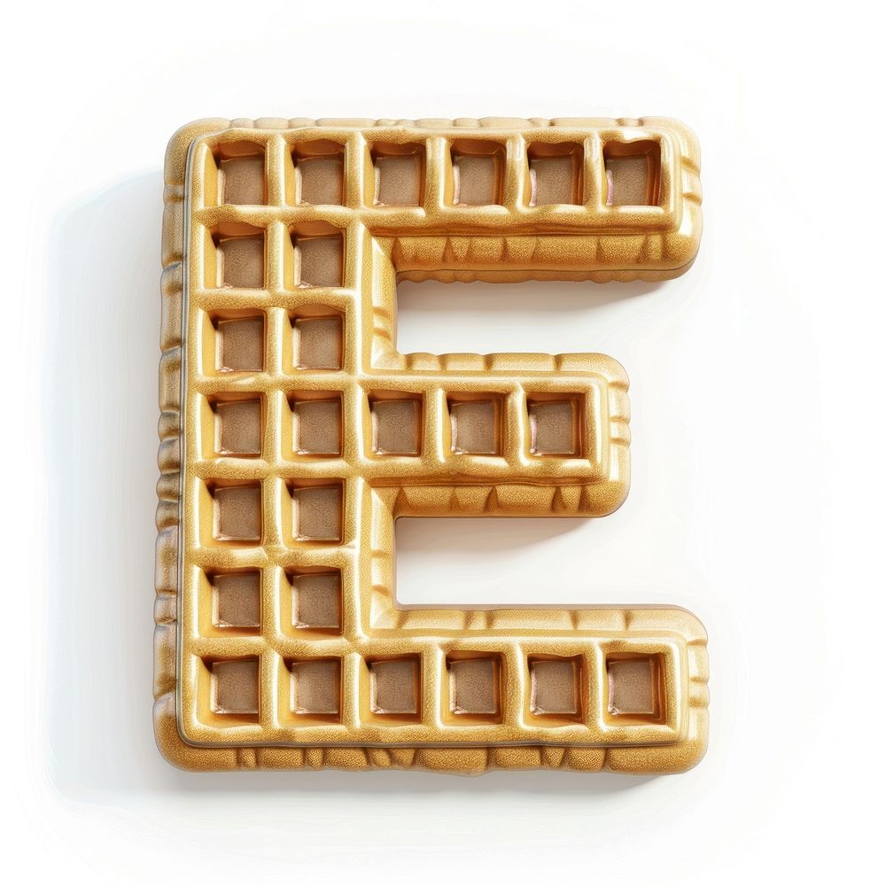 Letter E waffle confectionery dynamite.