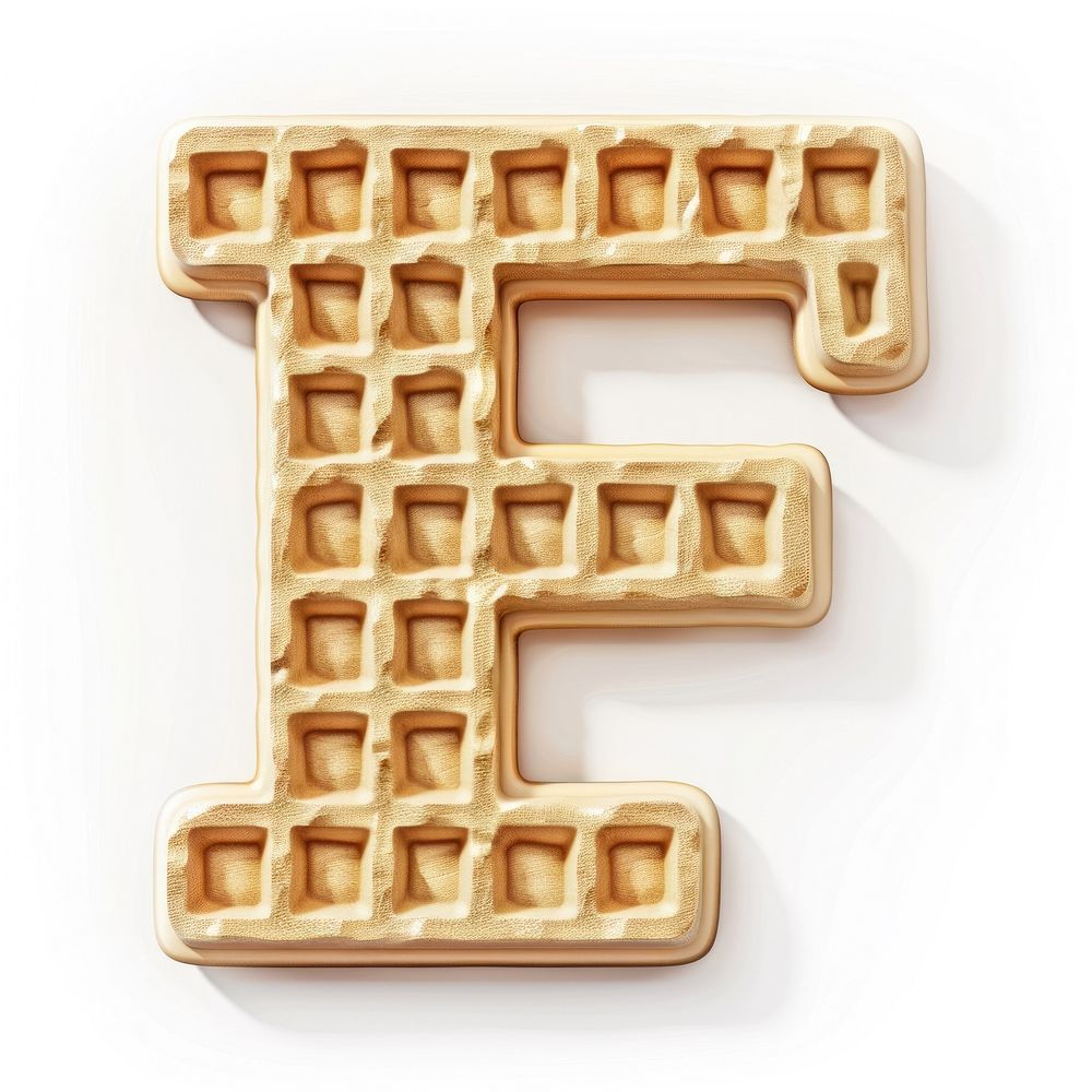 Letter F waffle symbol cross.