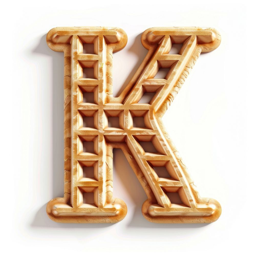 Letter K symbol confectionery sweets.