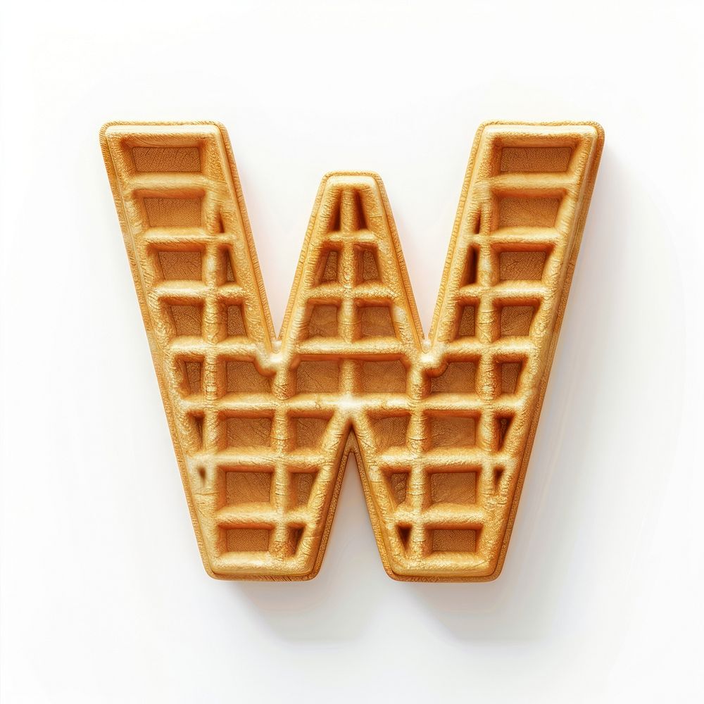Letter W waffle confectionery accessories.
