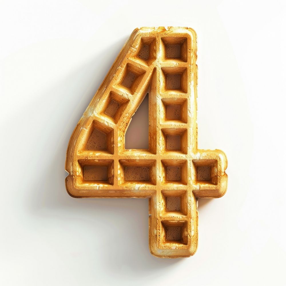 Number 4 waffle symbol cross.