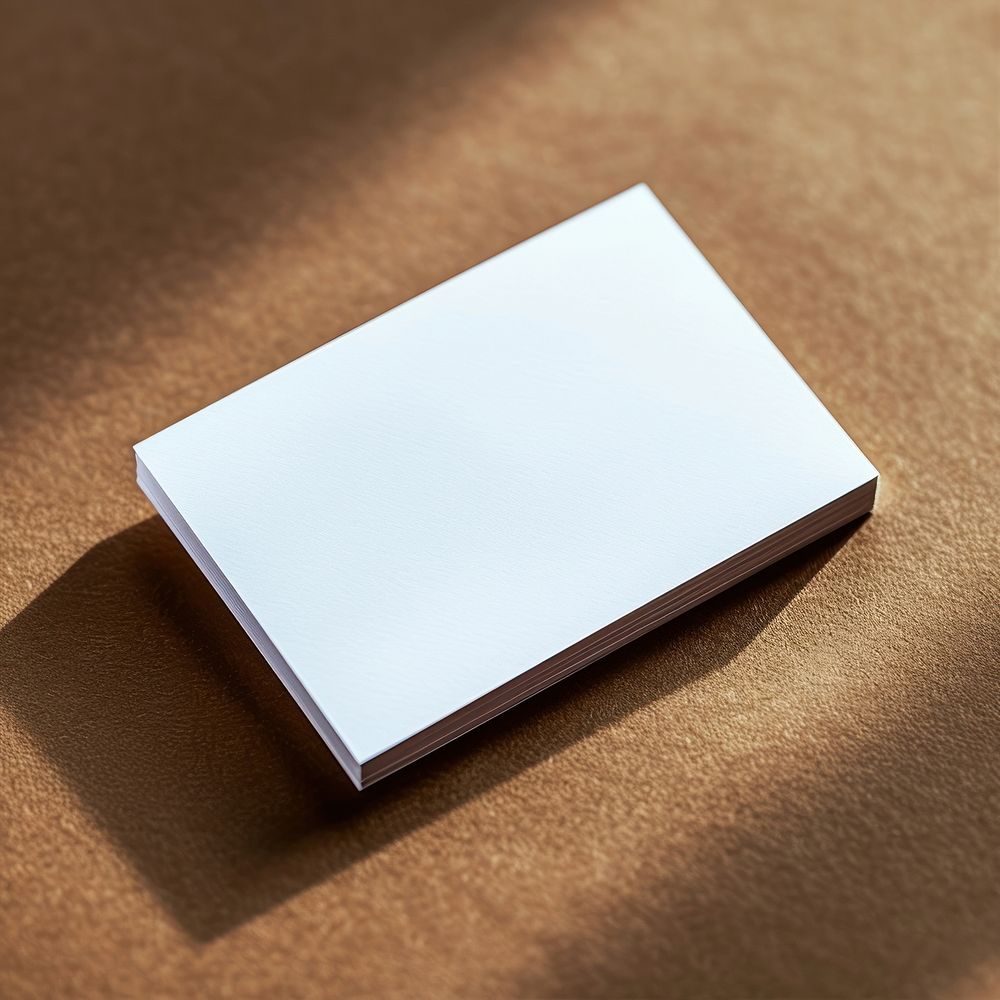 Blank white business card mockup publication electronics hardware.
