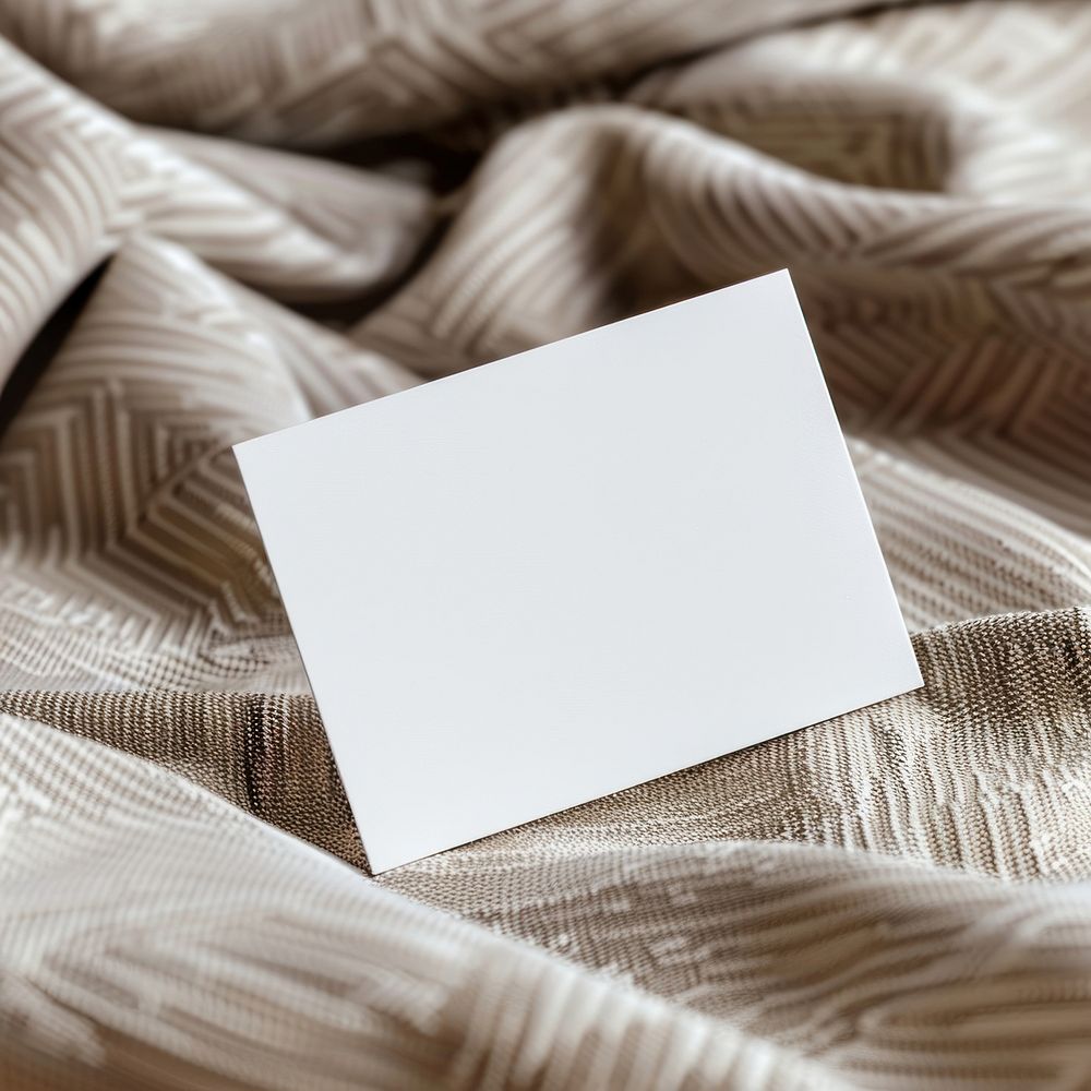 Blank white business card mockup paper text home decor.