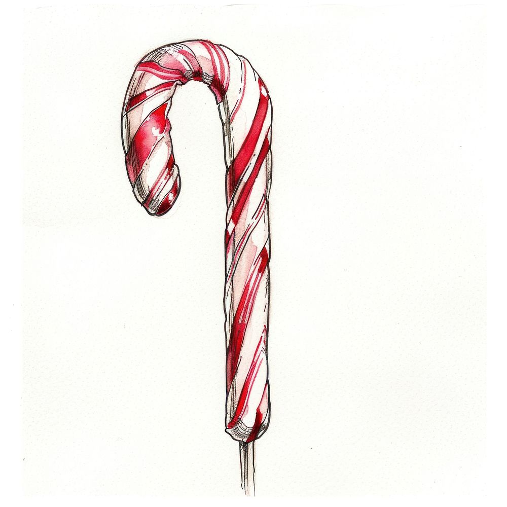 Christmas candy cane confectionery sweets stick.