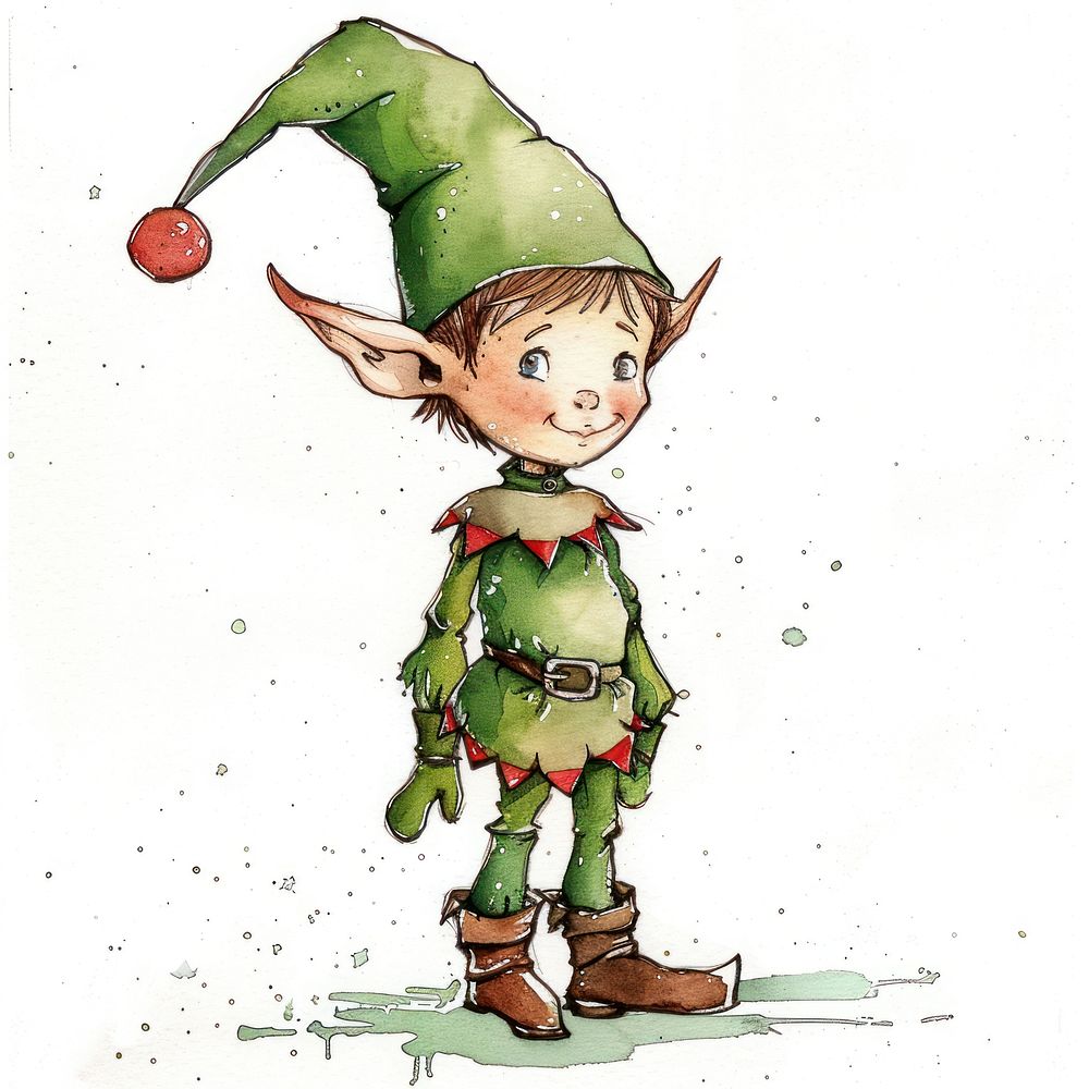 Christmas elf book art publication.