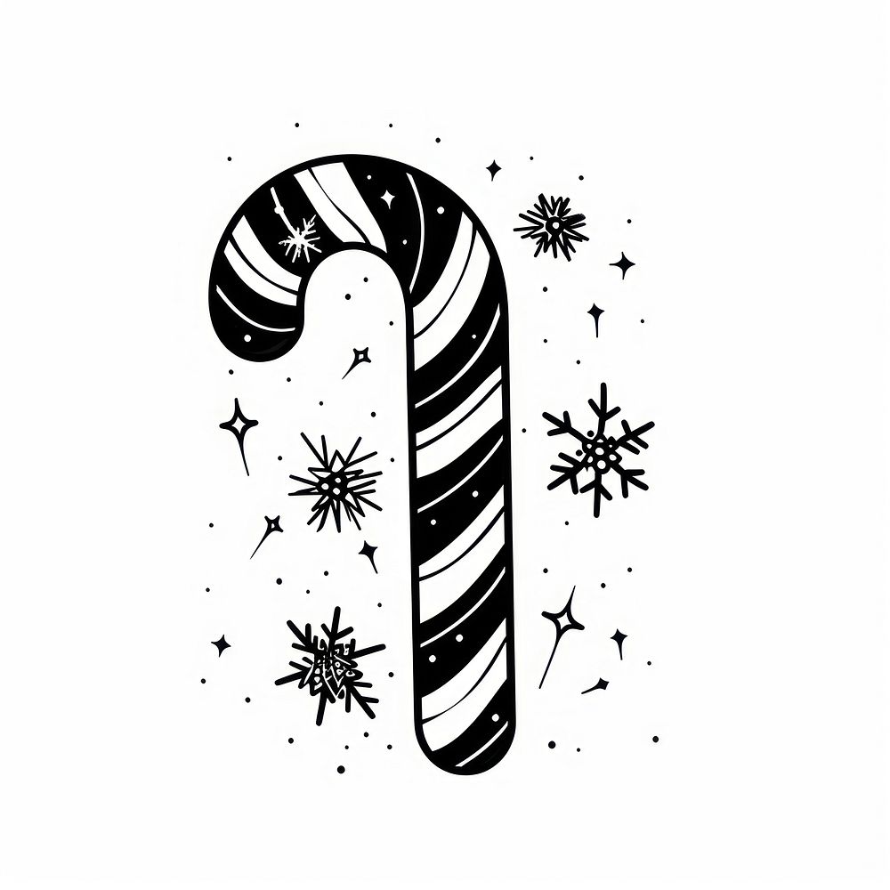 Christmas candy cane art confectionery graphics.