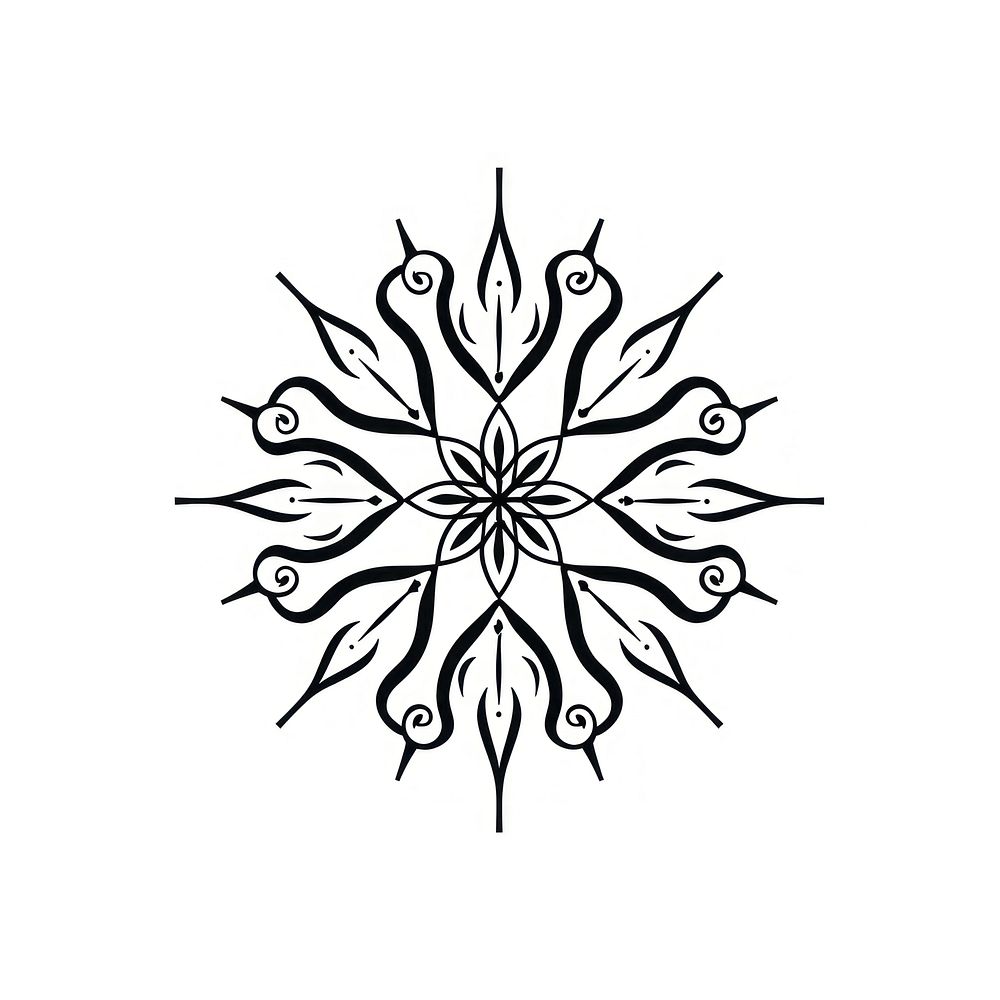 Snowflake art chandelier graphics.