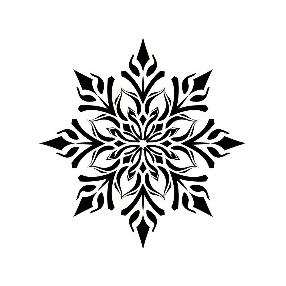 Snowflake art graphics stencil.
