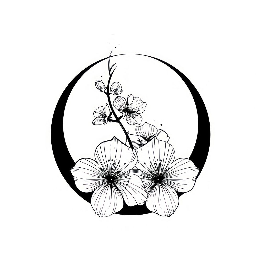 Sakura flower art illustrated graphics.