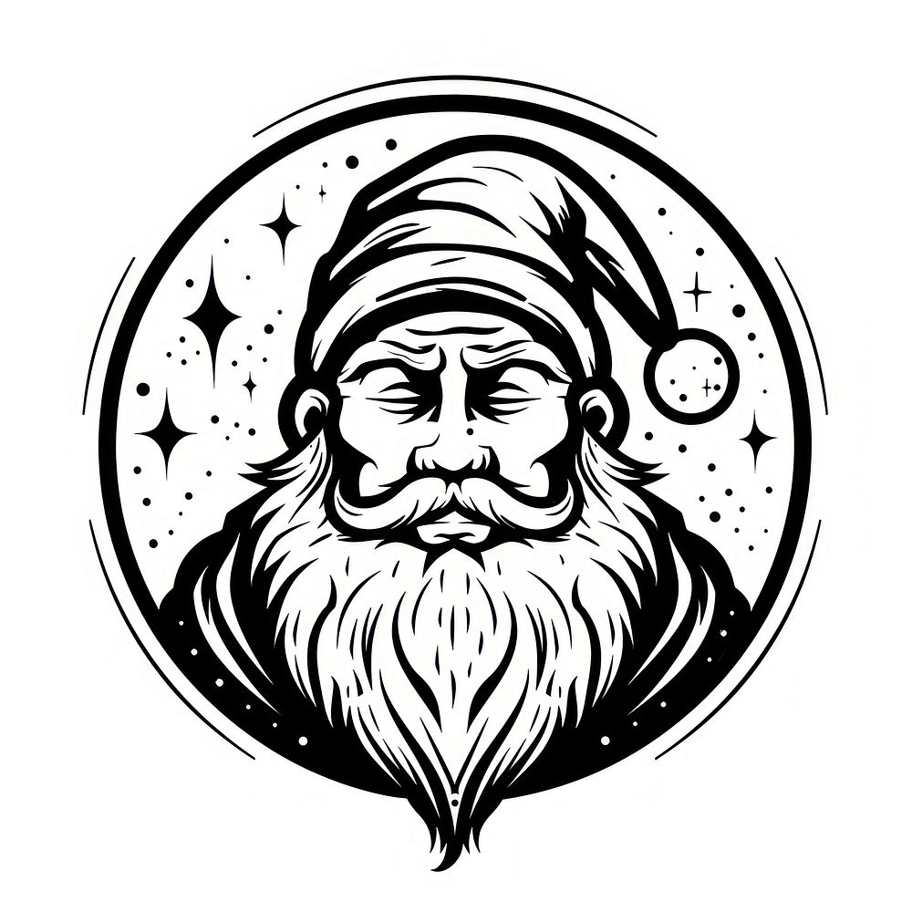 Santa Claus logo art illustrated.