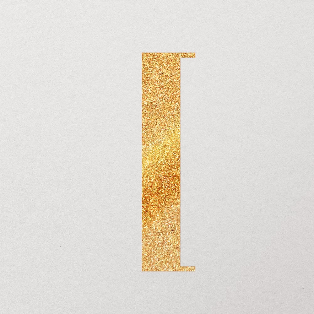Square bracket sign gold foil symbol illustration