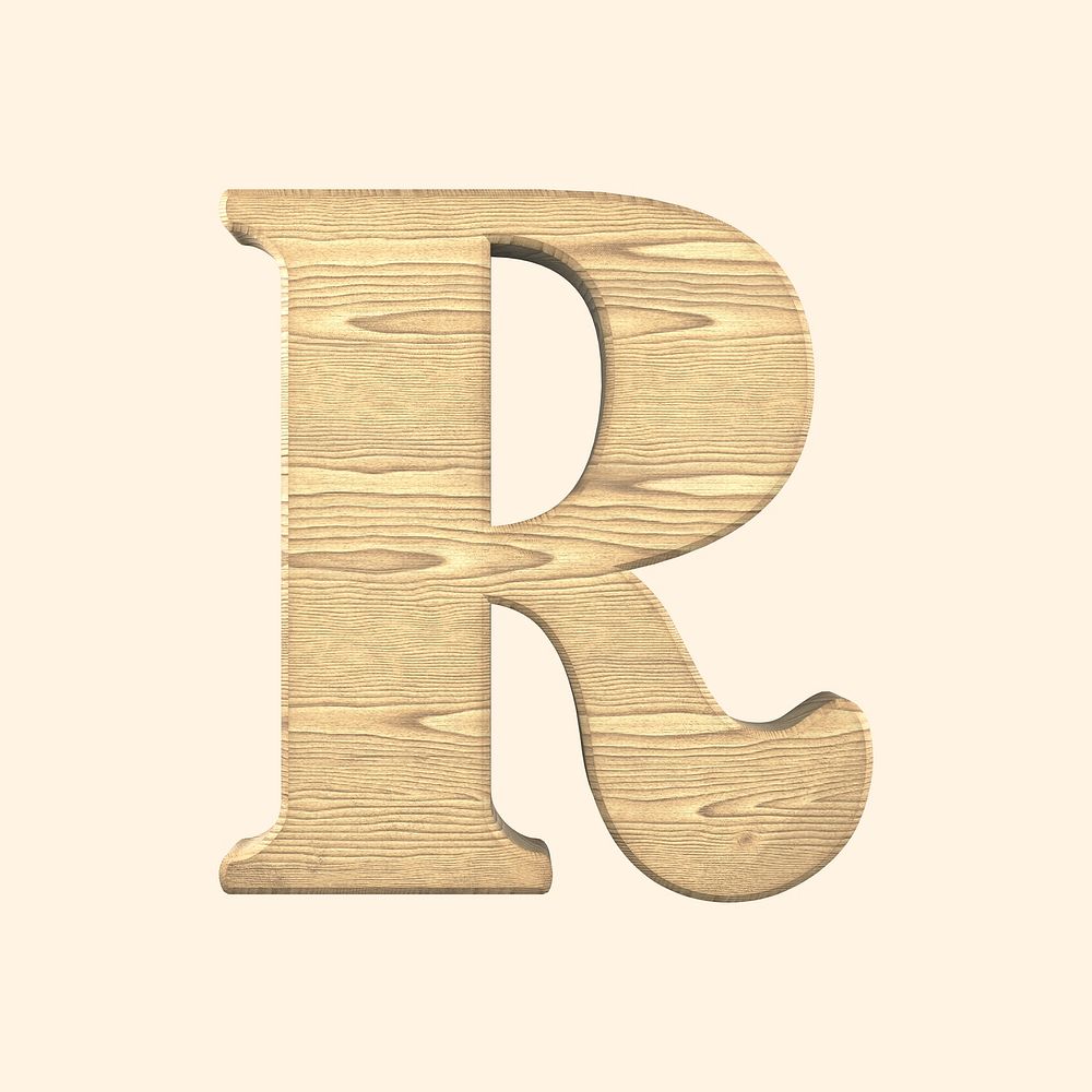 Letter R wooden texture illustration | Free Photo Illustration - rawpixel