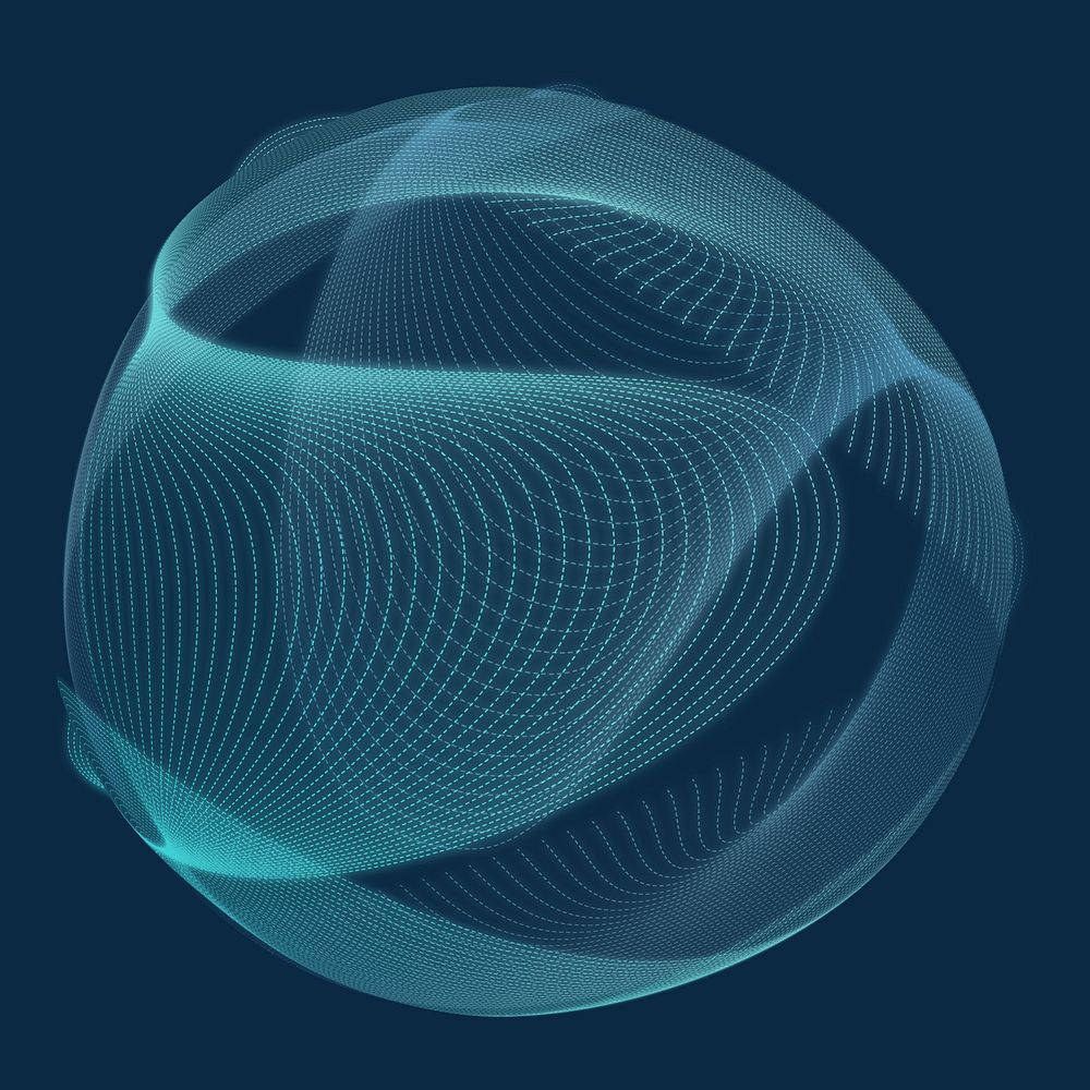 Abstract blue wireframe shape