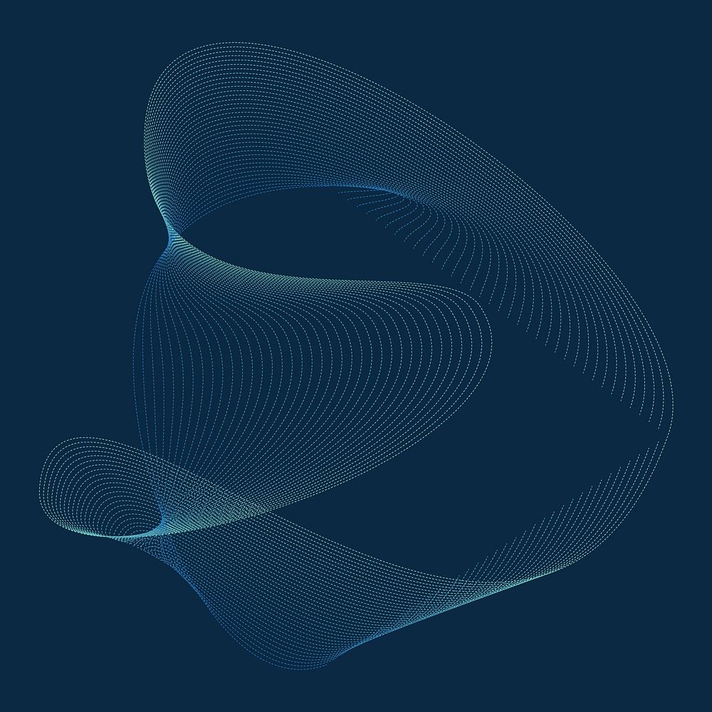 Abstract blue wireframe shape