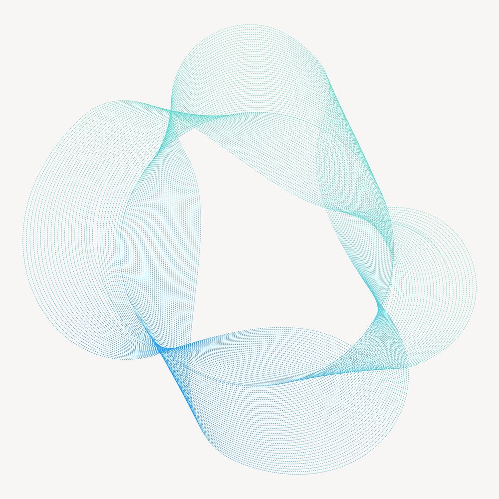 Abstract green blue wireframe shape