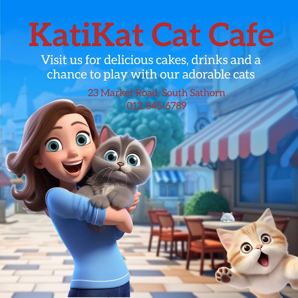 cat-cafe-instagram-post-template-free-photo-rawpixel