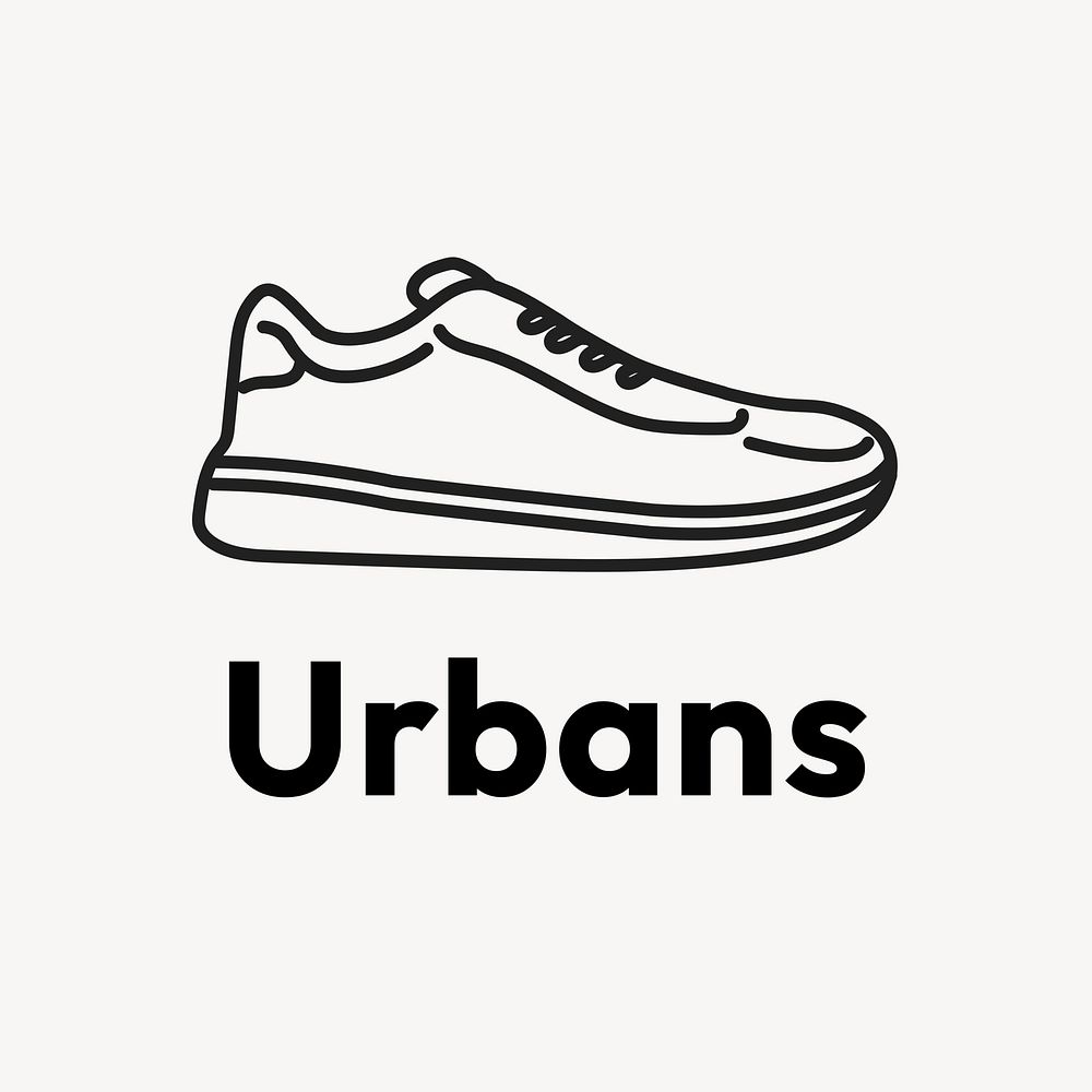 Minimal sneakers logo template, fashion business
