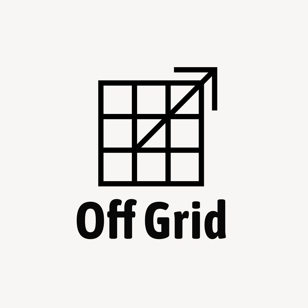 Off grid logo template, fashion business