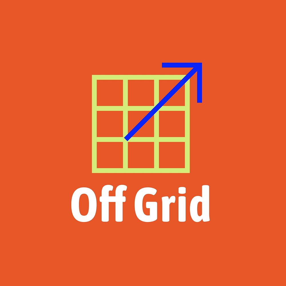 Off grid logo template, retro design