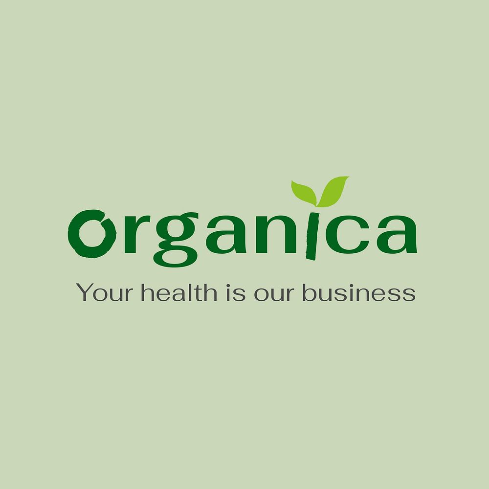 Healthy product business logo template