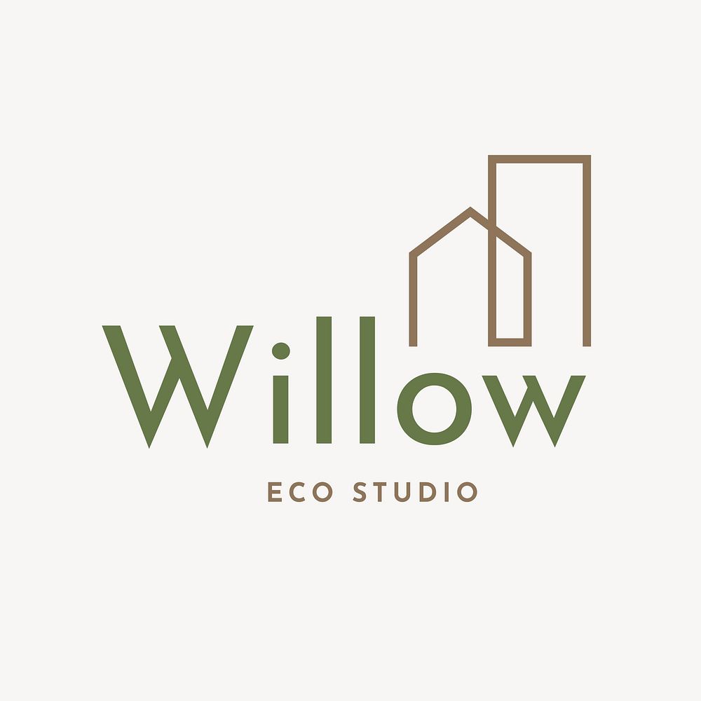 Eco business logo template  