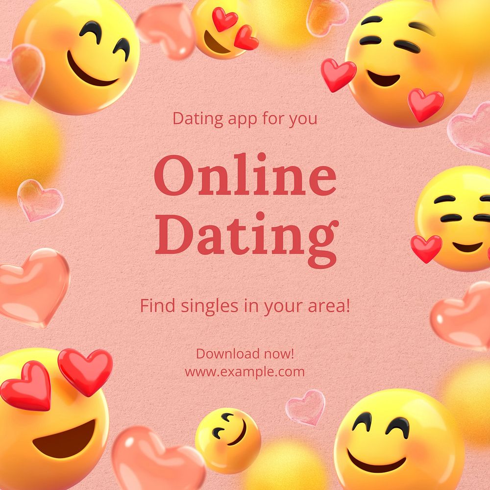 Online dating Instagram post template