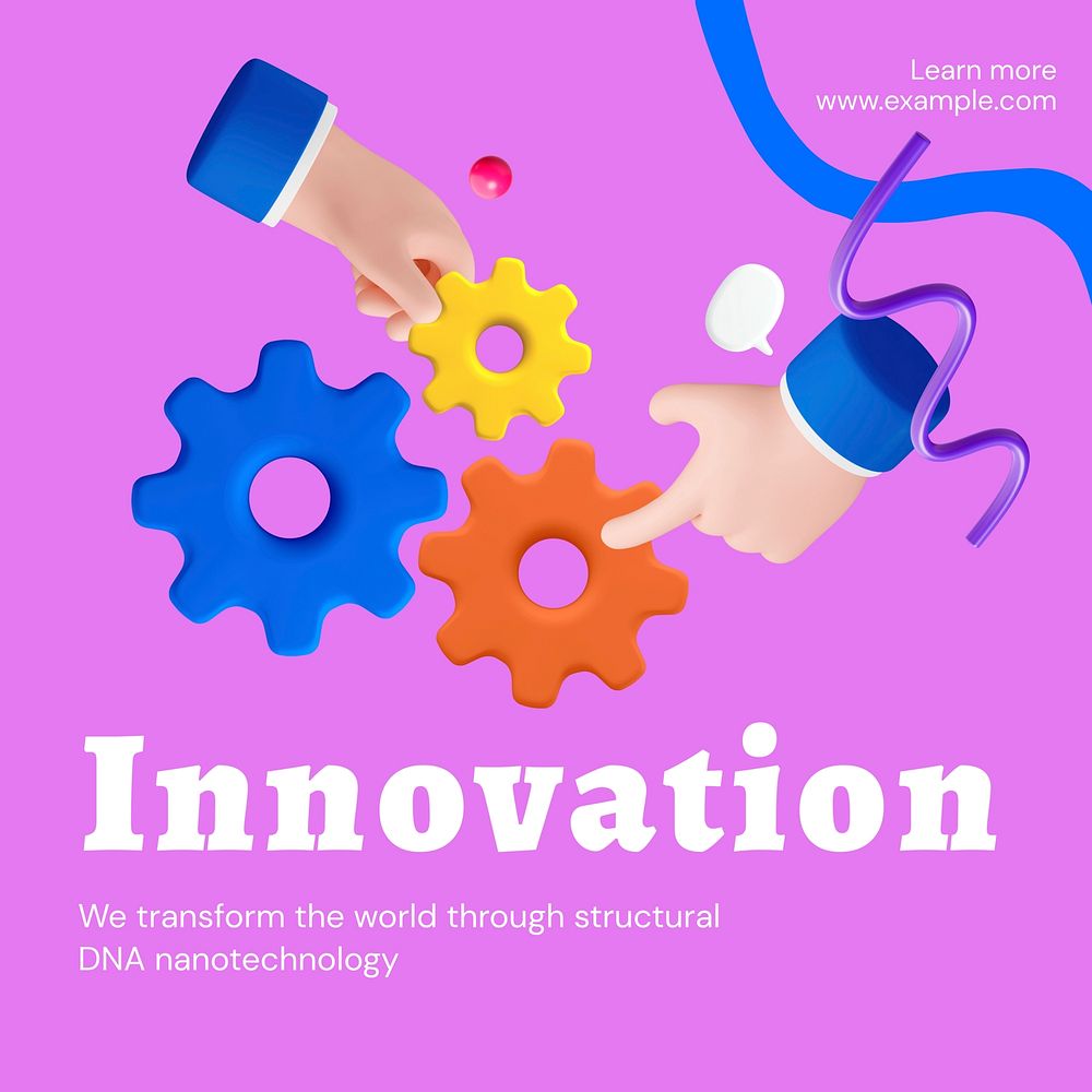 Nanotechnology innovation Facebook post template business design