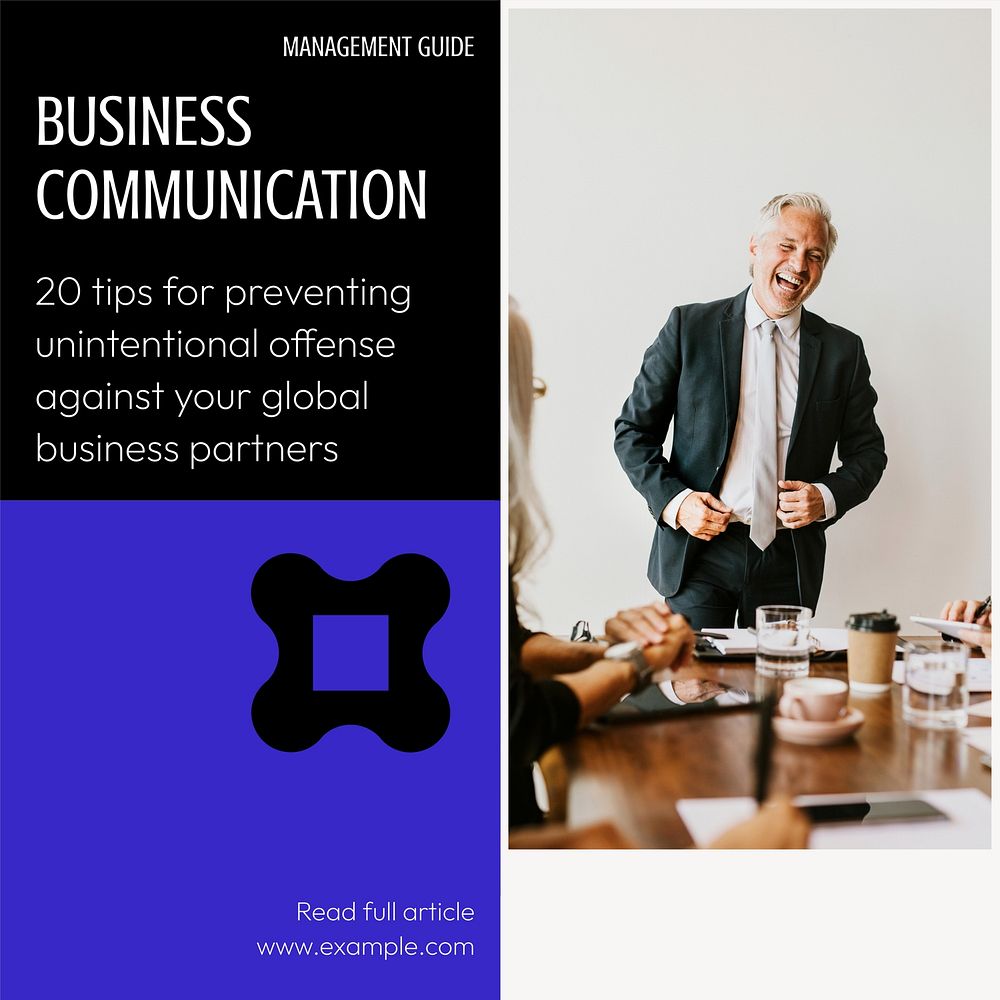 Business communication Instagram ad template colorful design