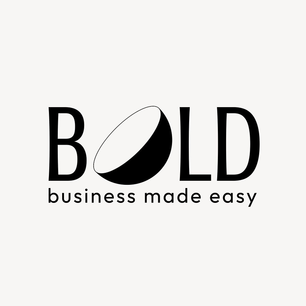 Simple black geometric business logo  