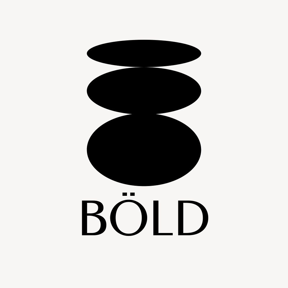 Simple black geometric business logo  